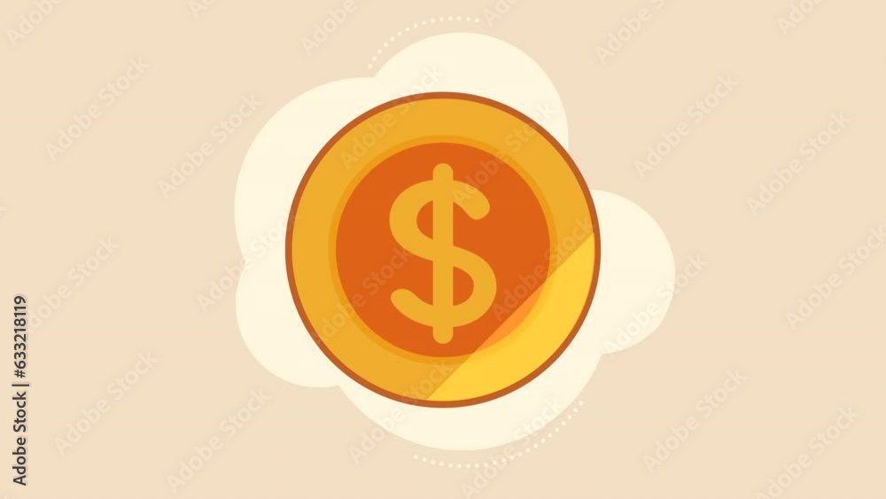 golden coin money dollar animation golden coin money dollar animation