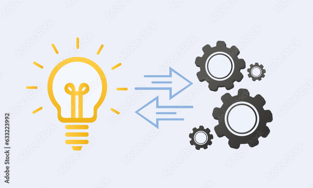Implementation.on white background.Vector Design Illustration. Implementation.on white background.Vector Design Illustration.