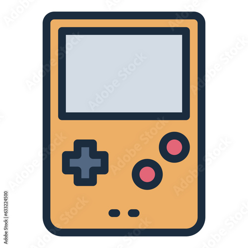Retro Gameboy filled line icon