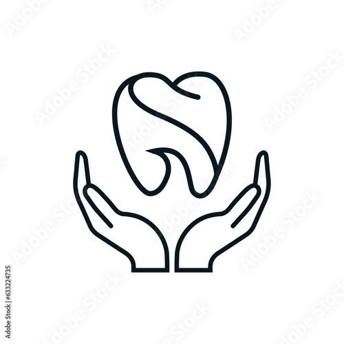 Dental care, treatment, medical dental, dentist home logo design. Professional creative and eye catching dental services logo and icon vector.