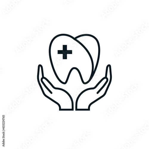 Dental care, treatment, medical dental, dentist home logo design. Professional creative and eye catching dental services logo and icon vector.