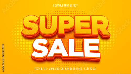 Super sale promo 3d editable text effect