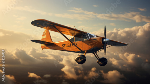 Small prop plane flying in the sky © darkhairedblond
