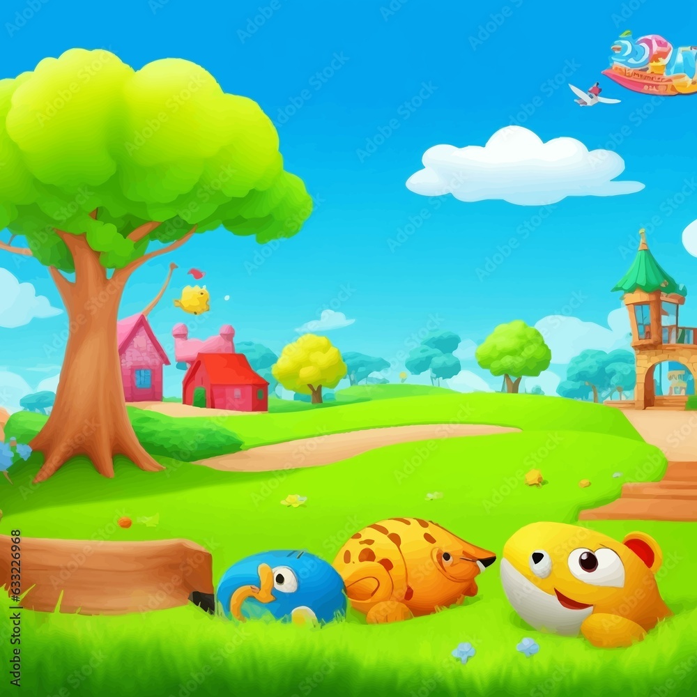 3D Cartoon Backround For Children 3D Cartoon Backround For Children