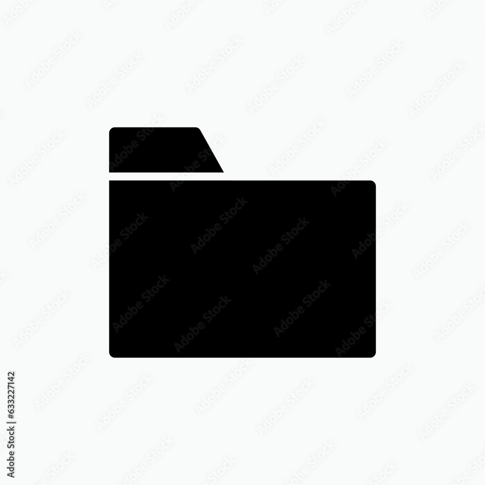 Folder Icon. Data Save, Storage.  Universal Interface Element for Design, Presentation, Website or Apps Elements - Vector.   