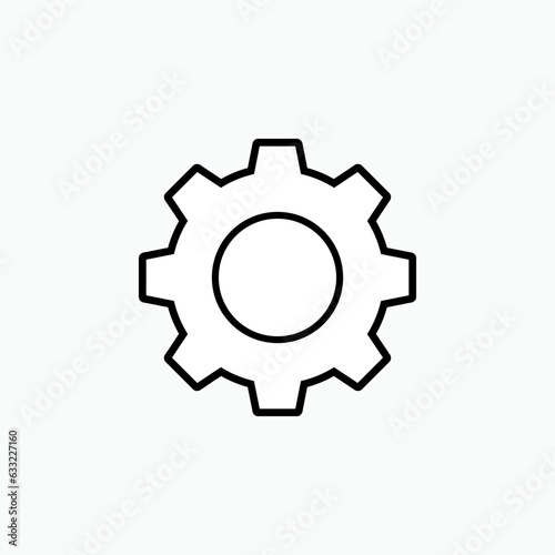 Gear Icon. Setting, Cog Symbol for Design and Websites, Presentation or Application – Vector. 