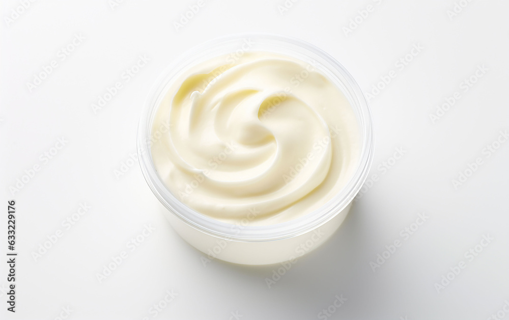 A jar filled to the brim with a sumptuous, handcrafted mayonnaise sauce, painstakingly created within a domestic setting. A jar filled to the brim with a sumptuous, handcrafted mayonnaise sauce, painstakingly created within a domestic setting.