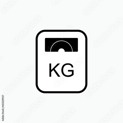 Weight Measurement Icon. Heaviness Symbol - Vector.    symbol