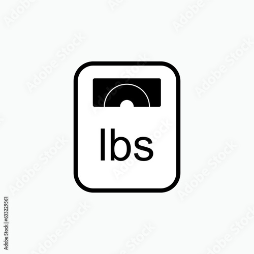 Weight Measurement Icon. Heaviness Symbol - Vector.    symbol