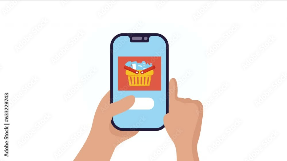 ecommerce app service in smartphone animation ecommerce app service in smartphone animation