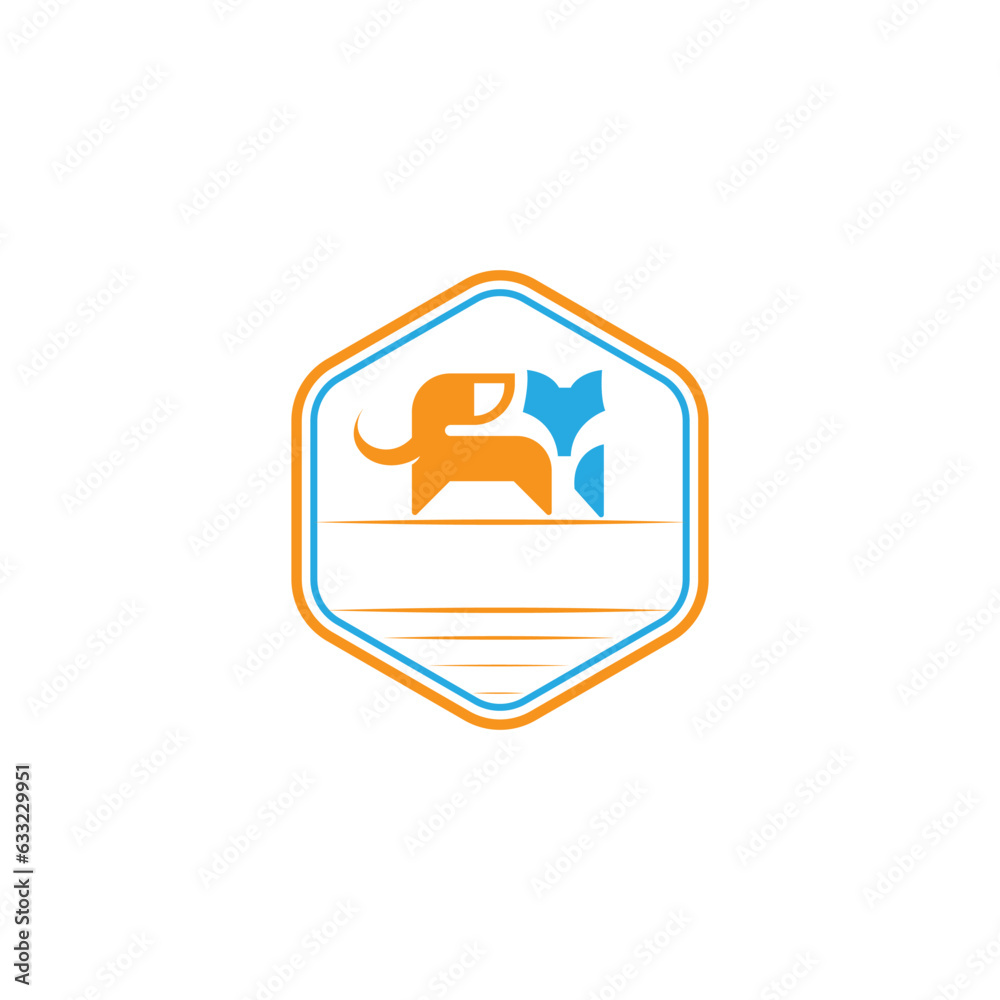 modern and cool fox and elephant logo design for company