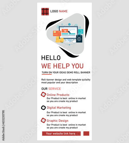  Modarn roll-up banner and web template photo