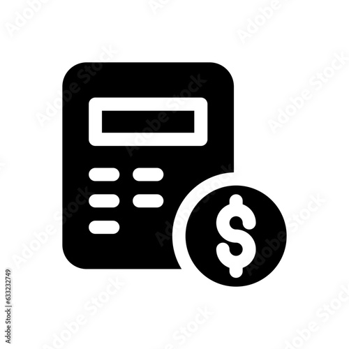 calculator glyph icon