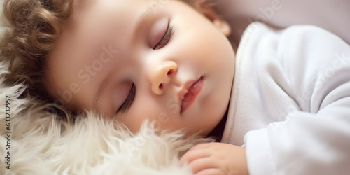 Angel in Dreams: Close-Up Portrait of a Sleeping Baby