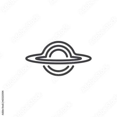 Black Hole spiral line icon