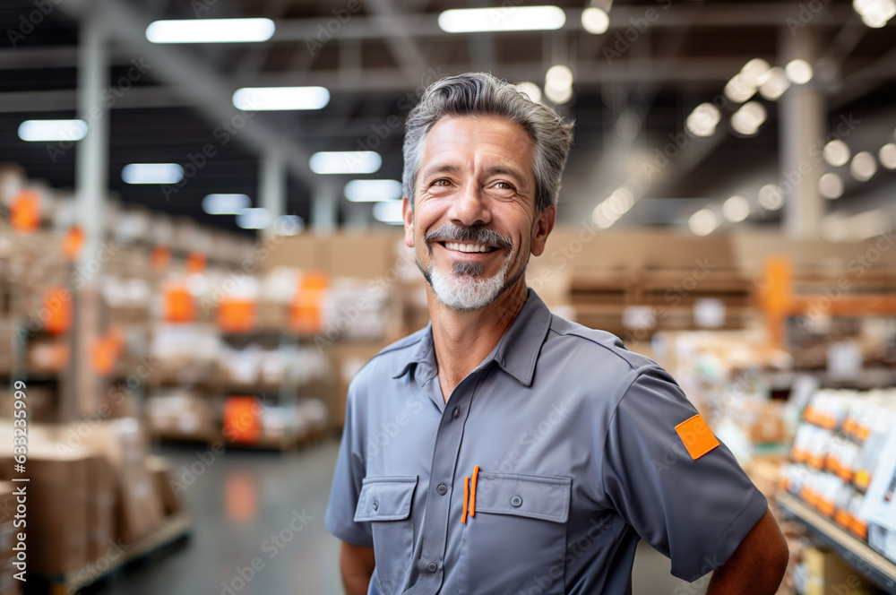 © Kalim - AI generated image of mature male home improvement store