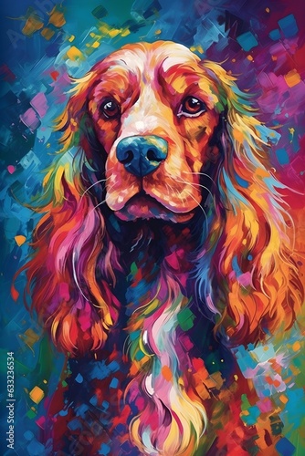 Colorful Cocker Spaniel