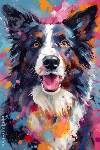 Colorful Border Collie