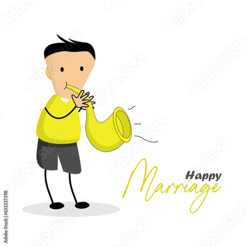  Vector lovely marriage celebration illustration