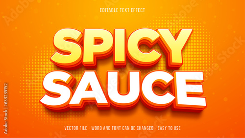 Spicy sauce 3d editable text effect