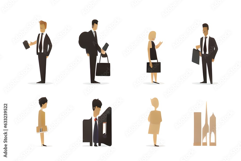 business people silhouettes Generative AI business people silhouettes Generative AI