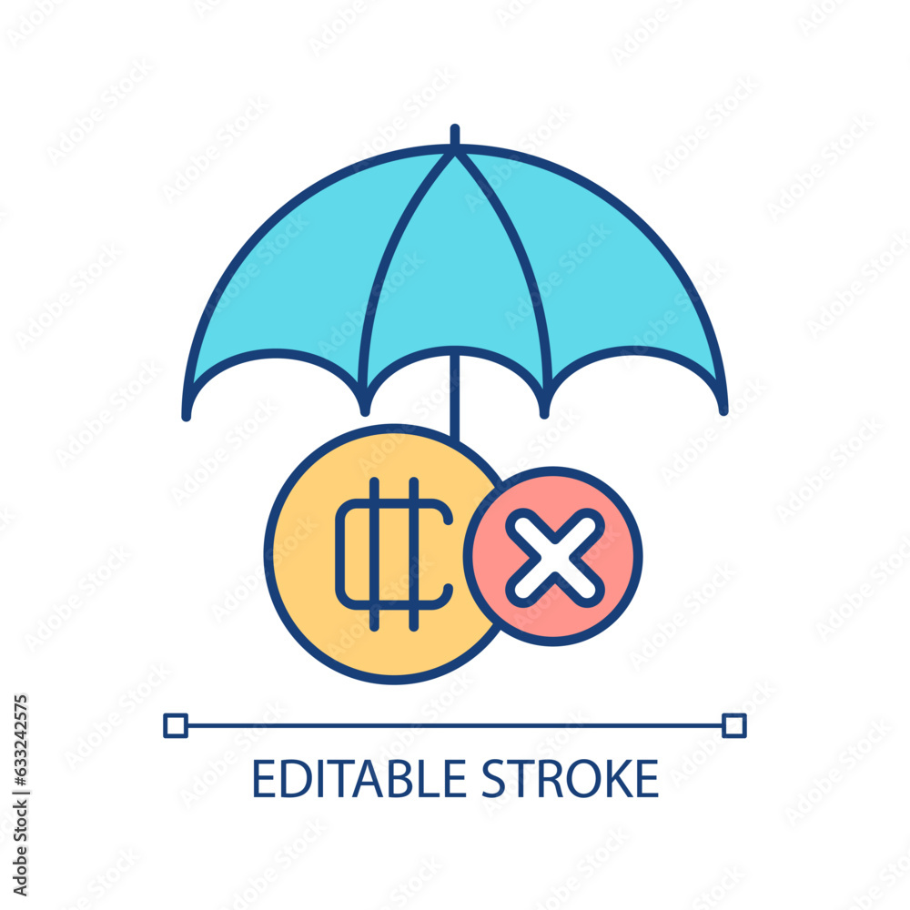 2D editable lack of regulation thin line icon, isolated vector, multicolor illustration representing digital currency. 2D editable lack of regulation thin line icon, isolated vector, multicolor illustration representing digital currency.