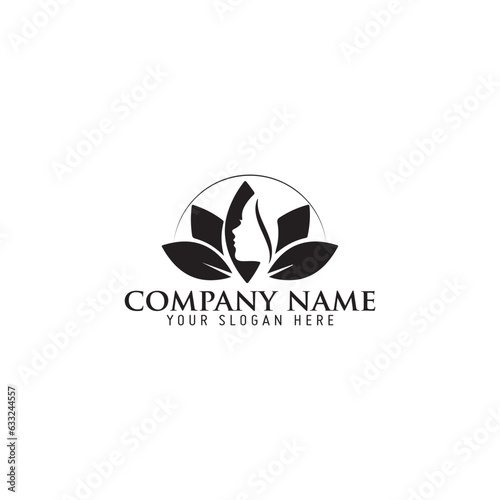 Woman logo with creative unique concept for company, business, beauty, spa Premium Vector