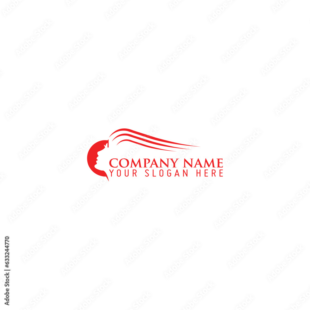 Woman logo with creative unique concept for company, business, beauty, spa Premium Vector