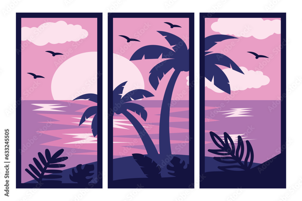 Naklejka premium Tropical Beach Continuous Background