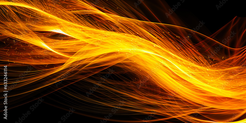 Motion lights dna structure fantasy background, orange lines Motion lights dna structure fantasy background, orange lines