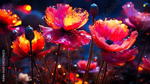 Close up macro shot of a beautiful fantasy flower