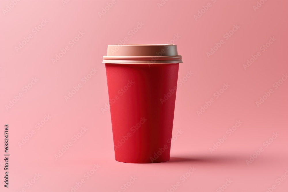 a photo of blank takeaway paper coffee cup mock up . generative ai a photo of blank takeaway paper coffee cup mock up . generative ai