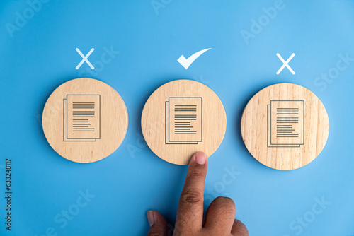 mark to rejected and approve document checklist.check problem solution management, filling out the online survey form, Answer test questions, Take an assessment
