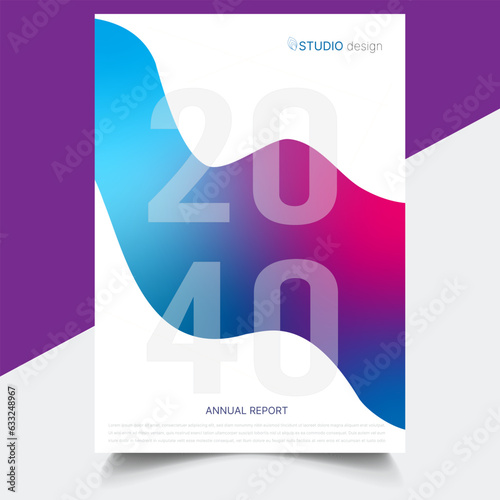 Cover design for annual report and business catalog, magazine, flyer or booklet. Brochure template layout. A4 cover vector EPS-10