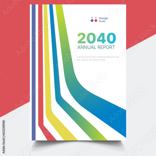 Cover design for annual report and business catalog, magazine, flyer or booklet. Brochure template layout. A4 cover vector EPS-10