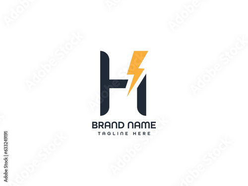 h modern letter logo