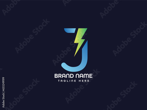 j modern letter logo