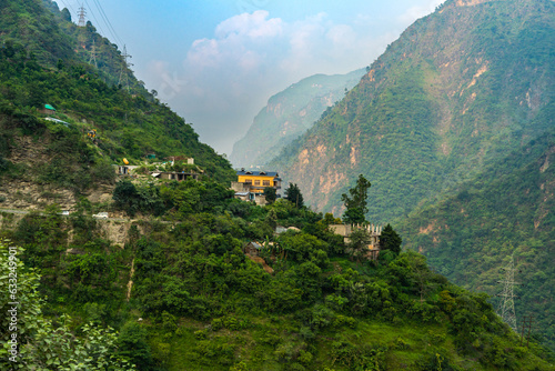 The landscape , roads and houses of Himachal Pradesh