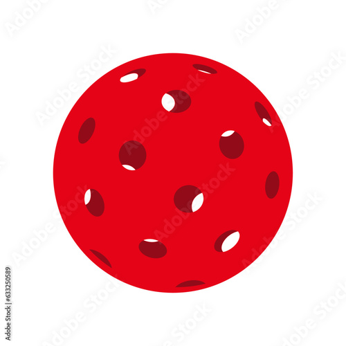 pickleball vector illustration, icon ball sport, ball with holes, pickle sport, logo