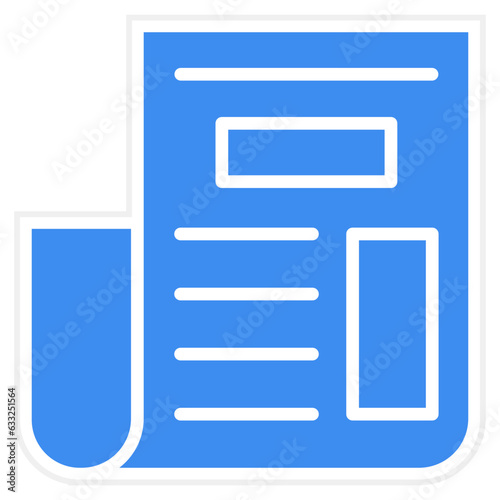 Vector Design Newspaper Icon Style