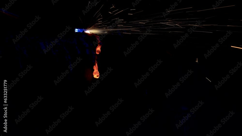 Blow Torch Burning Metal onto Ground, Oozing Metal From Burn, Melting Metal Blow Torch Burning Metal onto Ground, Oozing Metal From Burn, Melting Metal