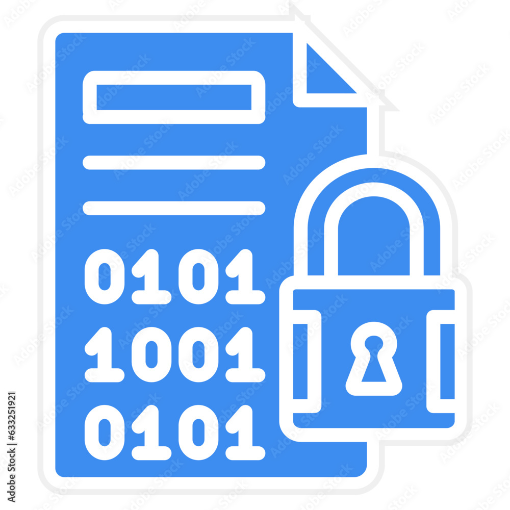 Vector Design File Encryption Icon Style