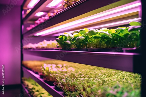 Organic hydroponic vegetable cultivation farm in hydroponic farm. © artem