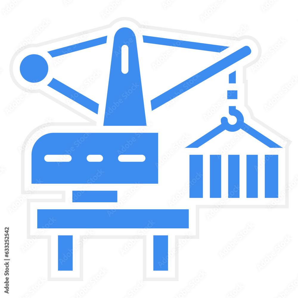 Photography Vector Design Harbor Crane Icon Style