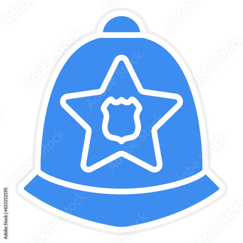 Vector Design Police Helmet Icon Style