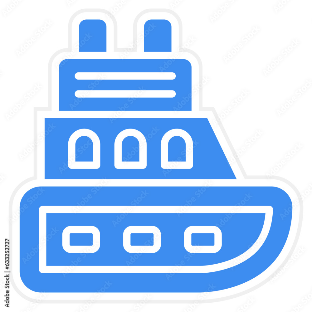 Vector Design Splash Boat Icon Style Vector Design Splash Boat Icon Style