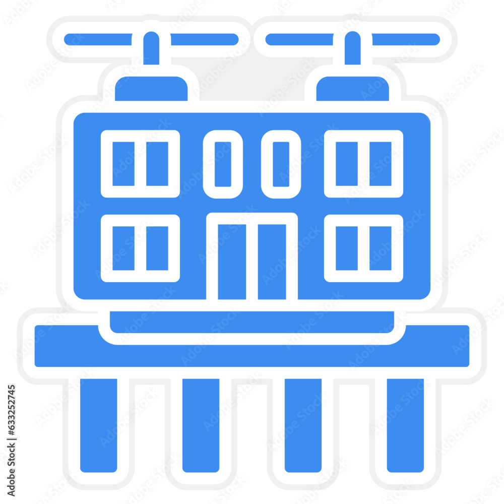 Vector Design Small Monorail Car Icon Style Vector Design Small Monorail Car Icon Style