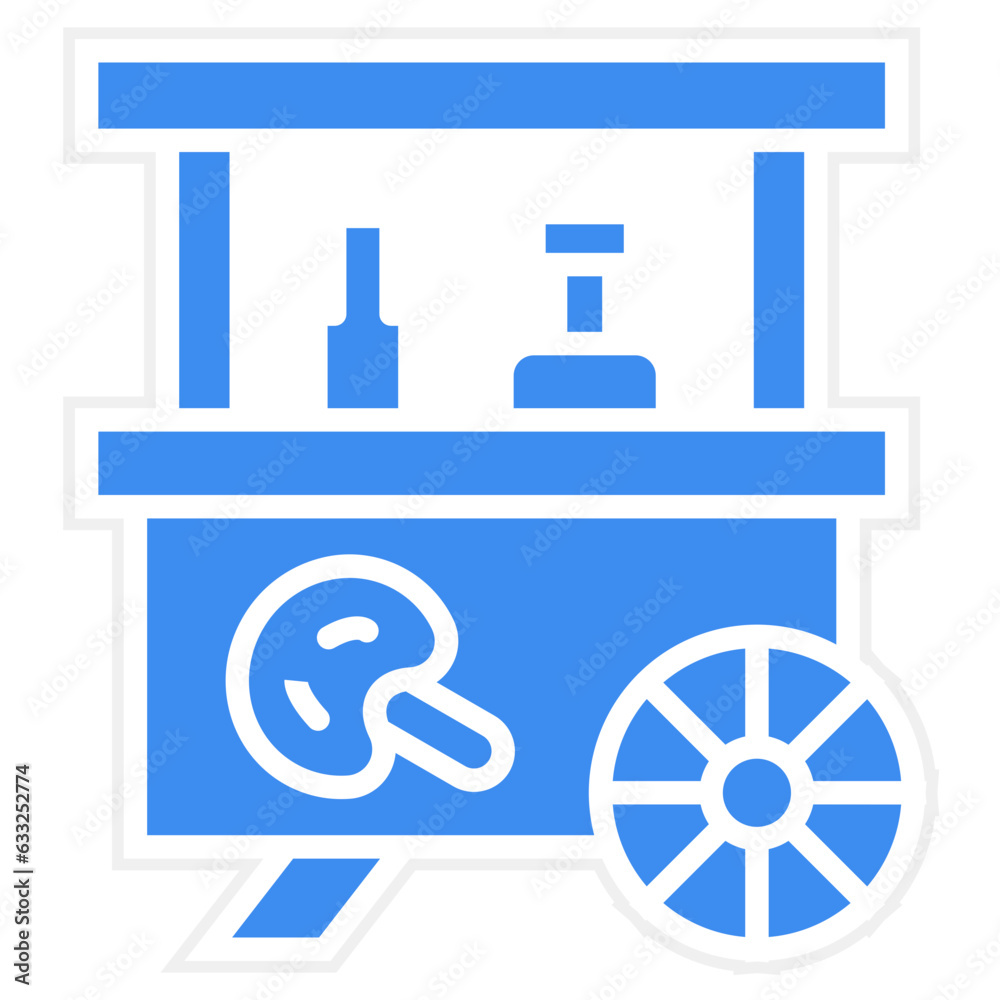 Obraz premium Vector Design Toffee Apple Stall Icon Style