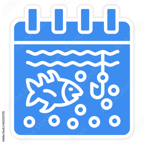 Vector Design Fishing Season Icon Style