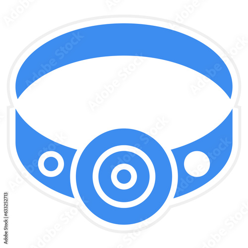 Vector Design Head Lamp Icon Style
